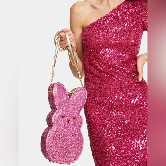 BETSEY JOHNSON PEEPS RHINESTONE BUNNY CROSSBODY BAG - NWT - Picture 9 of 9